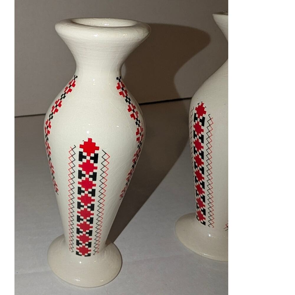 3 Vintage Beautiful Byd Vases Ukrainian Art Fantasy Hand Painted Original box - Picture 3 of 12